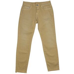 Closet Baker Jean 25 Elderflower Yellow Mid Rise Skinny Cropped Organic Italy